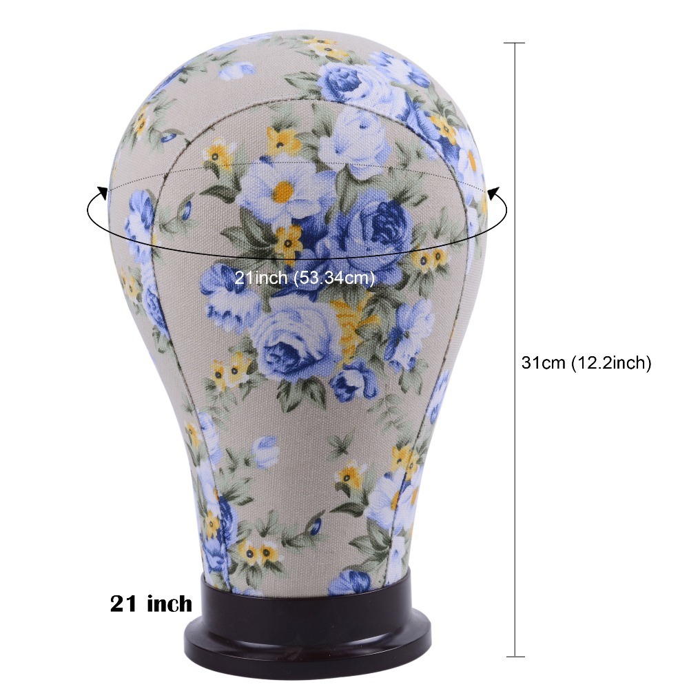Wig Stand 2122quot23quot24quot pinkblue Canvas Block Head Training Mannequin Manikin wig head stand 221103