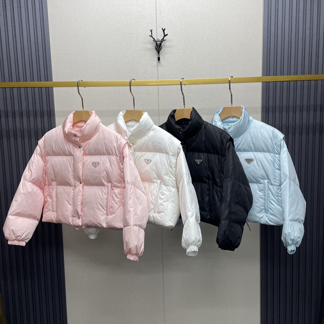 4Color Fashion jacket Arm High quality Women Down Coat Fashion Short Jacket Style Slim Corset Thick Outfit Windbreaker Pocket Outsize Lady Warm Coats S-L