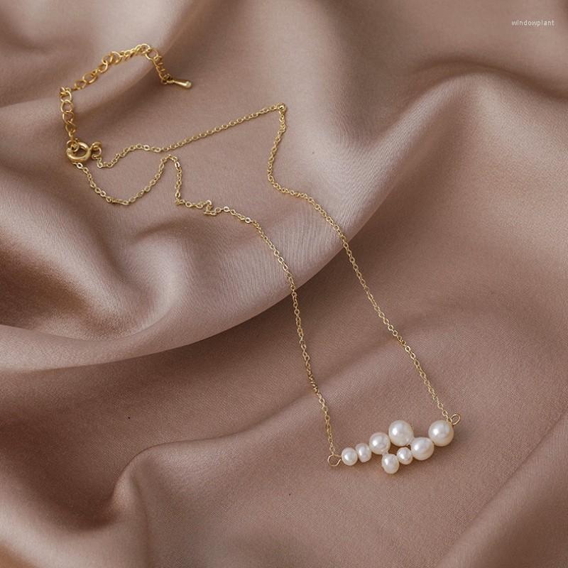 Choker Simple Design Metal Chains Natural Baroque Pearl Beaded Necklace Bohemia Female Clavicle Chain Party Fashion Gift Jewelry
Choker Simple Design Metal Chains Natural Baroque Pearl Beaded Necklace Bohemia Female Clavicle Chain Party Fashion Gift Jewelry