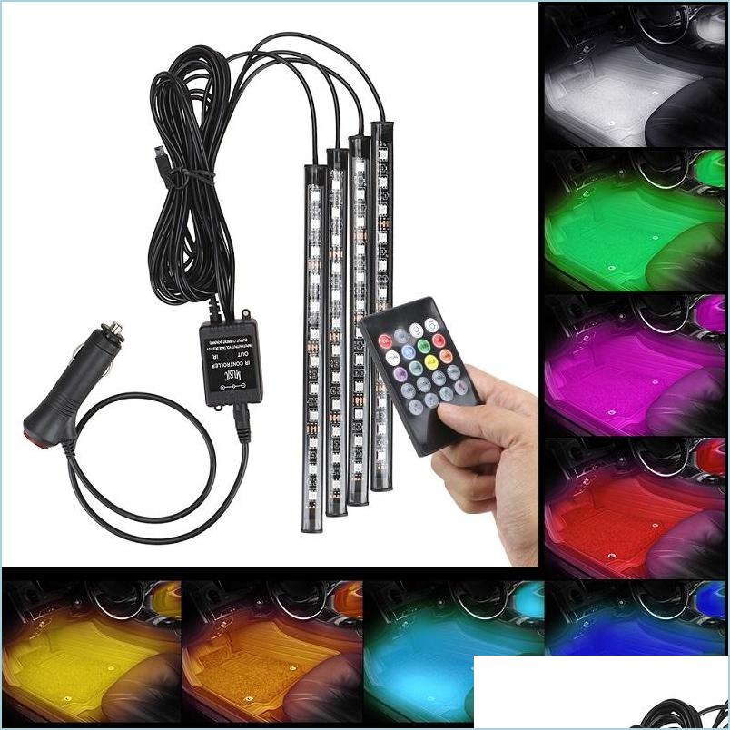 Other Interior Accessories 4 In 1 Car Inside Atmosphere Lamp 48 Led Interior Decoration Lighting Rgb 16Color Wireless Remote Control Dh0V3
Other Interior Accessories 4 In 1 Car Inside Atmosphere Lamp 48 Led Interior Decoration Lighting Rgb 16Color Wireless Remote Control Dh0V3