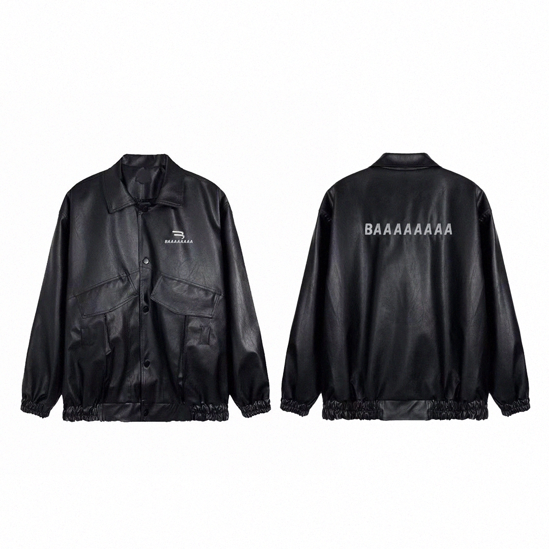 Mens jackets Loose coat leather motorcycle coat style letters outwear Hiphop men Baseball jacket women XL V1BB#, Black
Mens jackets Loose coat leather motorcycle coat style letters outwear Hiphop men Baseball jacket women XL V1BB#, Black