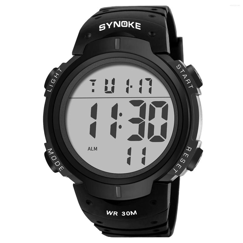 Wristwatches SYNOKE Men Watch Sports Waterproof Classic Chronograph LED Military Wristwatch Alarm Clock Watches For Relogio Masculino, Gray
Wristwatches SYNOKE Men Watch Sports Waterproof Classic Chronograph LED Military Wristwatch Alarm Clock Watches For Relogio Masculino, Gray