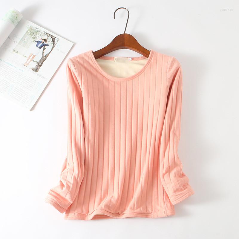 Women's T Shirts Women Winter Shirt Warm Velvet Thick Top Long Sleeve Striped O Neck Casual Tumblr T-shirt Soft Cotton Bottom Tees 2022, Black
Women's T Shirts Women Winter Shirt Warm Velvet Thick Top Long Sleeve Striped O Neck Casual Tumblr T-shirt Soft Cotton Bottom Tees 2022, Black