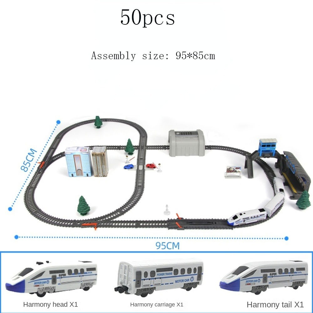 Electric/RC Track Electric Train High Speed Model Railway Harmony Rail Toy Car Assemble DIY Set Children Christmas Gift for Boy 221103