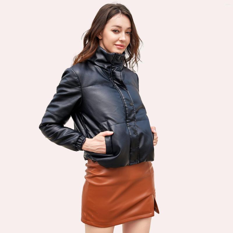 Women' Leather Vintage Black Zipper Faux Jackets Fall/Winter Short Coats Thick PU Bread Clothes For Women, Beige
Women' Leather Vintage Black Zipper Faux Jackets Fall/Winter Short Coats Thick PU Bread Clothes For Women, Beige