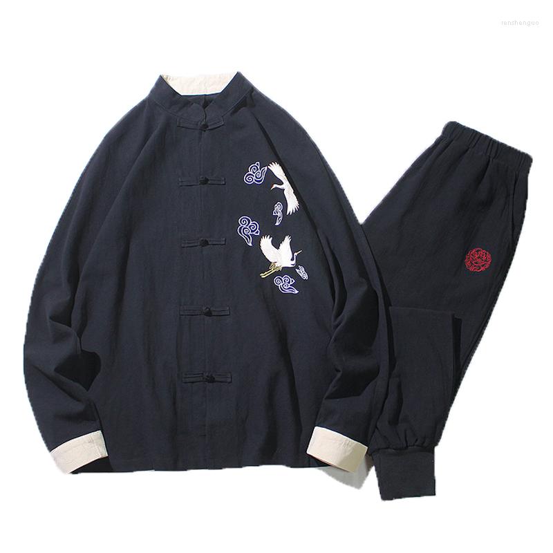 Ethnic Clothing Men Retro Embroidery Chinese Style Tang Suit Tai Chi Tops Cardigan Coat Casual Pants Trousers Martial Arts Uniform
Ethnic Clothing Men Retro Embroidery Chinese Style Tang Suit Tai Chi Tops Cardigan Coat Casual Pants Trousers Martial Arts Uniform