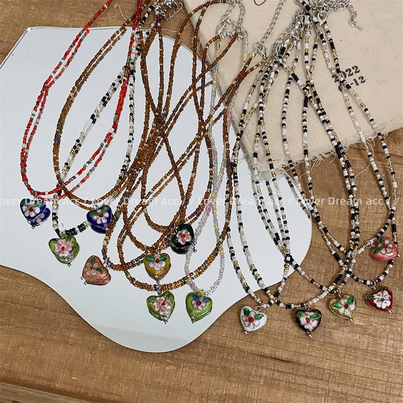 Choker Classic Colorful Bead Necklaces For Women Bohemian Simple Heart Pendant Necklace Fashion Female Beach Collier Jewelry
Choker Classic Colorful Bead Necklaces For Women Bohemian Simple Heart Pendant Necklace Fashion Female Beach Collier Jewelry