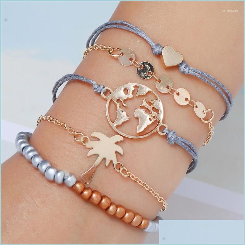 Bangle Bangle Bohopan 5Pcs/Set Gold Bracelets Set For Women Double Thin Blue Line Female Exquisite Beads Charming Bangles Drop Deliv Dh89X 
Bangle Bangle Bohopan 5Pcs/Set Gold Bracelets Set For Women Double Thin Blue Line Female Exquisite Beads Charming Bangles Drop Deliv Dh89X