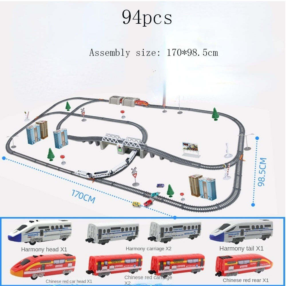 Electric/RC Track Electric Train High Speed Model Railway Harmony Rail Toy Car Assemble DIY Set Children Christmas Gift for Boy 221103