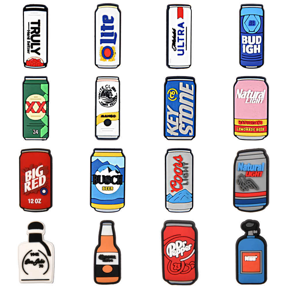 New Texas Mexican Shoe Charms Bottle Drink Beer Clog Shoes Decorations Men Juice Alcohol Wine Bracelet Accessories