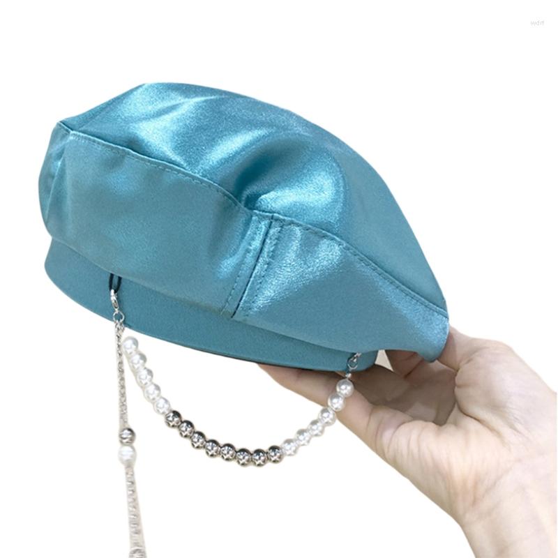 Berets Mercerized Pearl Beret Solid Color Artist Hat Outdoor Leisure Vintage Painter Warm Octagonal For Autumn Winter, White 
Berets Mercerized Pearl Beret Solid Color Artist Hat Outdoor Leisure Vintage Painter Warm Octagonal For Autumn Winter, White
