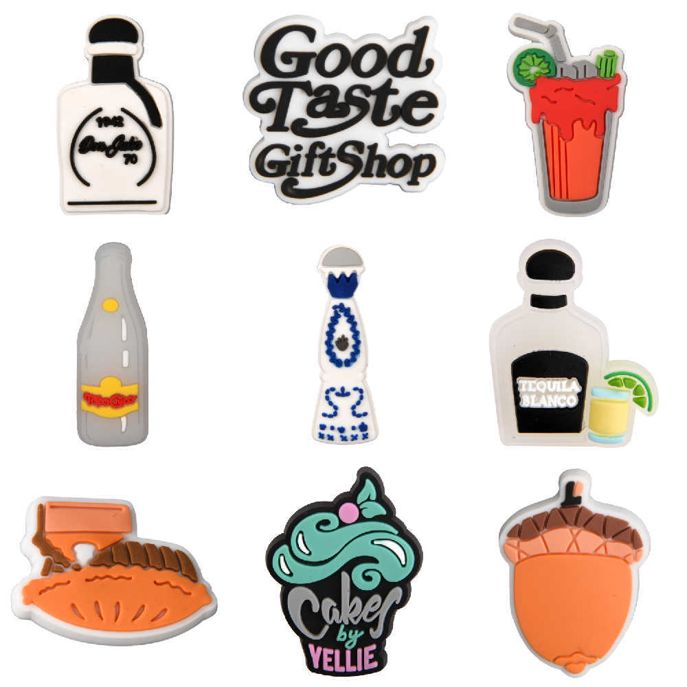 New Texas Mexican Shoe Charms Bottle Drink Beer Clog Shoes Decorations Men Juice Alcohol Wine Bracelet Accessories