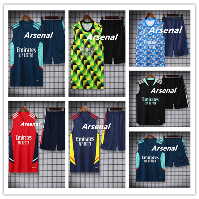 Tracksuits 22/23 high qaulity soccer jerseys tracksuit Gunners men training suit Short sleeve Vest portswear Transport kit 2022 2023, Grey 
Tracksuits 22/23 high qaulity soccer jerseys tracksuit Gunners men training suit Short sleeve Vest portswear Transport kit 2022 2023, Grey