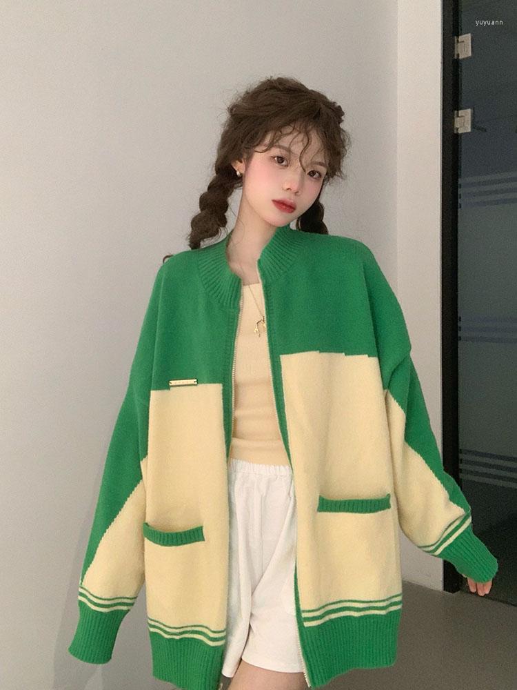 Women's Knits BETHQUENOY Fall Winter Color Block Knit Cardigan Coat Women Clothing 2022 Zipper Loose Casual Sweater Cardigans Sueters De, Green
Women's Knits BETHQUENOY Fall Winter Color Block Knit Cardigan Coat Women Clothing 2022 Zipper Loose Casual Sweater Cardigans Sueters De, Green