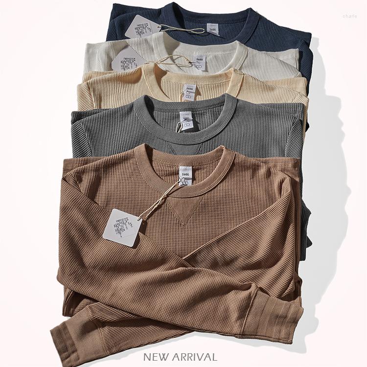 Men's T Shirts Autumn And Winter American Retro Long Sleeve O-neck 260g Waffle Knitted T-shirt Men's Fashion Simple Casual Bottoming, Beige
Men's T Shirts Autumn And Winter American Retro Long Sleeve O-neck 260g Waffle Knitted T-shirt Men's Fashion Simple Casual Bottoming, Beige