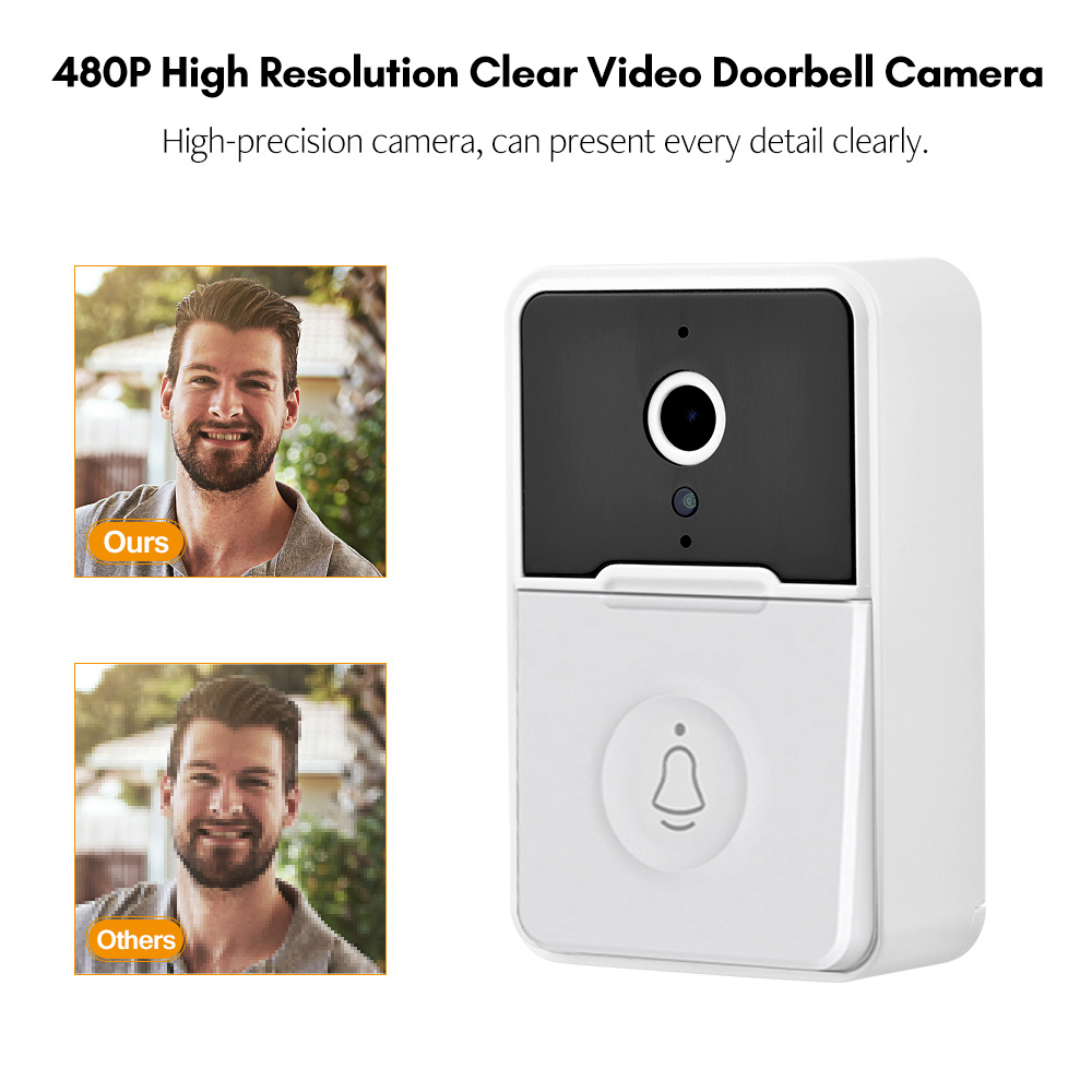 Wireless Video Doorbell Camera WiFi Outdoor HD Camera Security Door Bell Night Vision Intercom Voice Change For Smart Home Monitor Doorbells