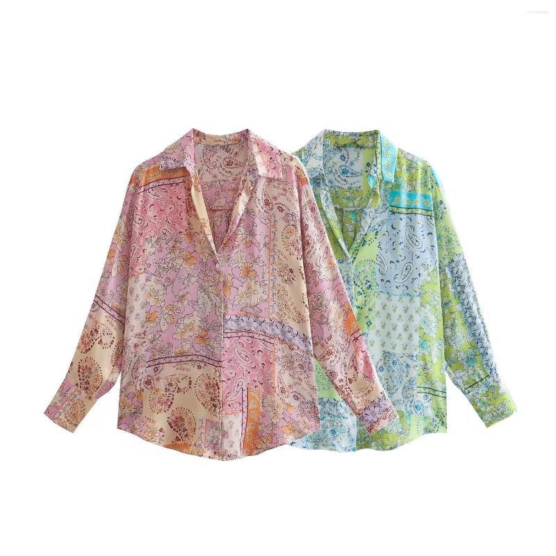 Women's Blouses Casual Blouse For Women Summer Floral Print Long Sleeve Korean Fashion Femme Shirts Bohemian Beach Style, Style 1
Women's Blouses Casual Blouse For Women Summer Floral Print Long Sleeve Korean Fashion Femme Shirts Bohemian Beach Style, Style 1