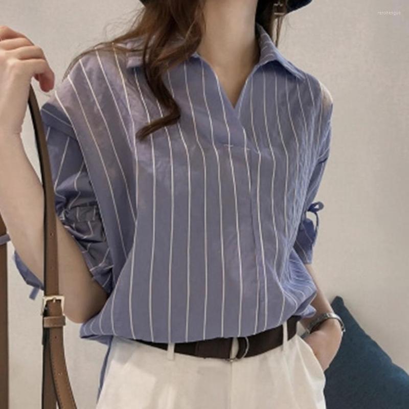 Women's Blouses Trendy 3D Cutting Lightweight Women Sweet Striped Print Bowknot Cuffs Shirt Top Shrink Resistant Blouse For Work, Blue
Women's Blouses Trendy 3D Cutting Lightweight Women Sweet Striped Print Bowknot Cuffs Shirt Top Shrink Resistant Blouse For Work, Blue