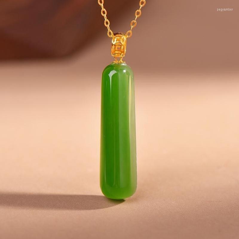 Chains Inspired Design Natural Hetian Green Jade Small Necklace Pendant Simple And Light Luxury Women's Jewelry
Chains Inspired Design Natural Hetian Green Jade Small Necklace Pendant Simple And Light Luxury Women's Jewelry