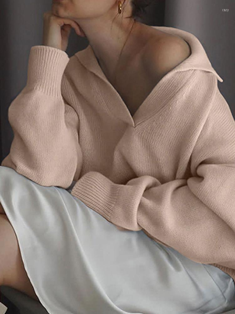 Women' Sweaters Women' Polo Collar Knitted Pullover Solid Loose Long Sleeve Winter Female Sweater Autumn Warm Casual Fashion Top, A white
Women' Sweaters Women' Polo Collar Knitted Pullover Solid Loose Long Sleeve Winter Female Sweater Autumn Warm Casual Fashion Top, A white