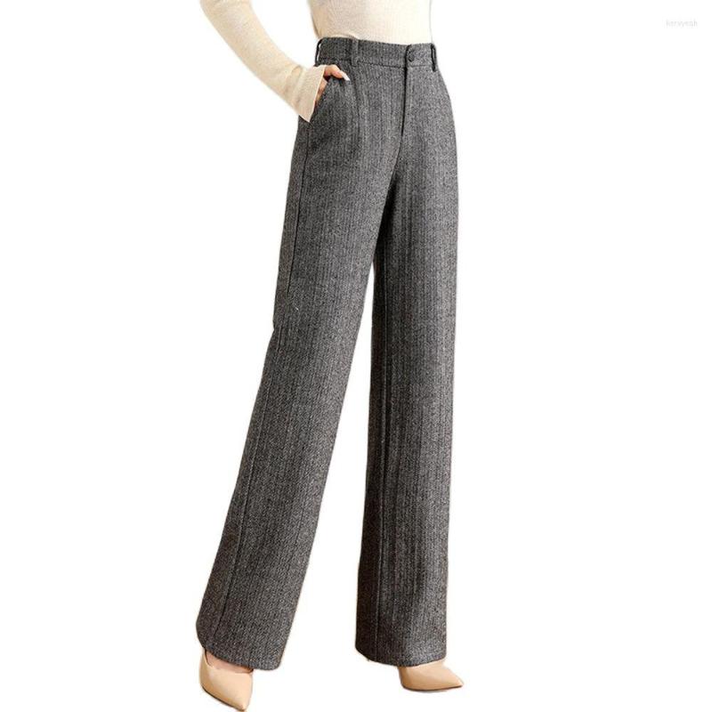 Women's Pants 2022 High Waist Women Plaid Woolen Trousers Wide-leg Loose Large Size Straight Autumn Winter Thicken Warm Wool Gray
Women's Pants 2022 High Waist Women Plaid Woolen Trousers Wide-leg Loose Large Size Straight Autumn Winter Thicken Warm Wool Gray