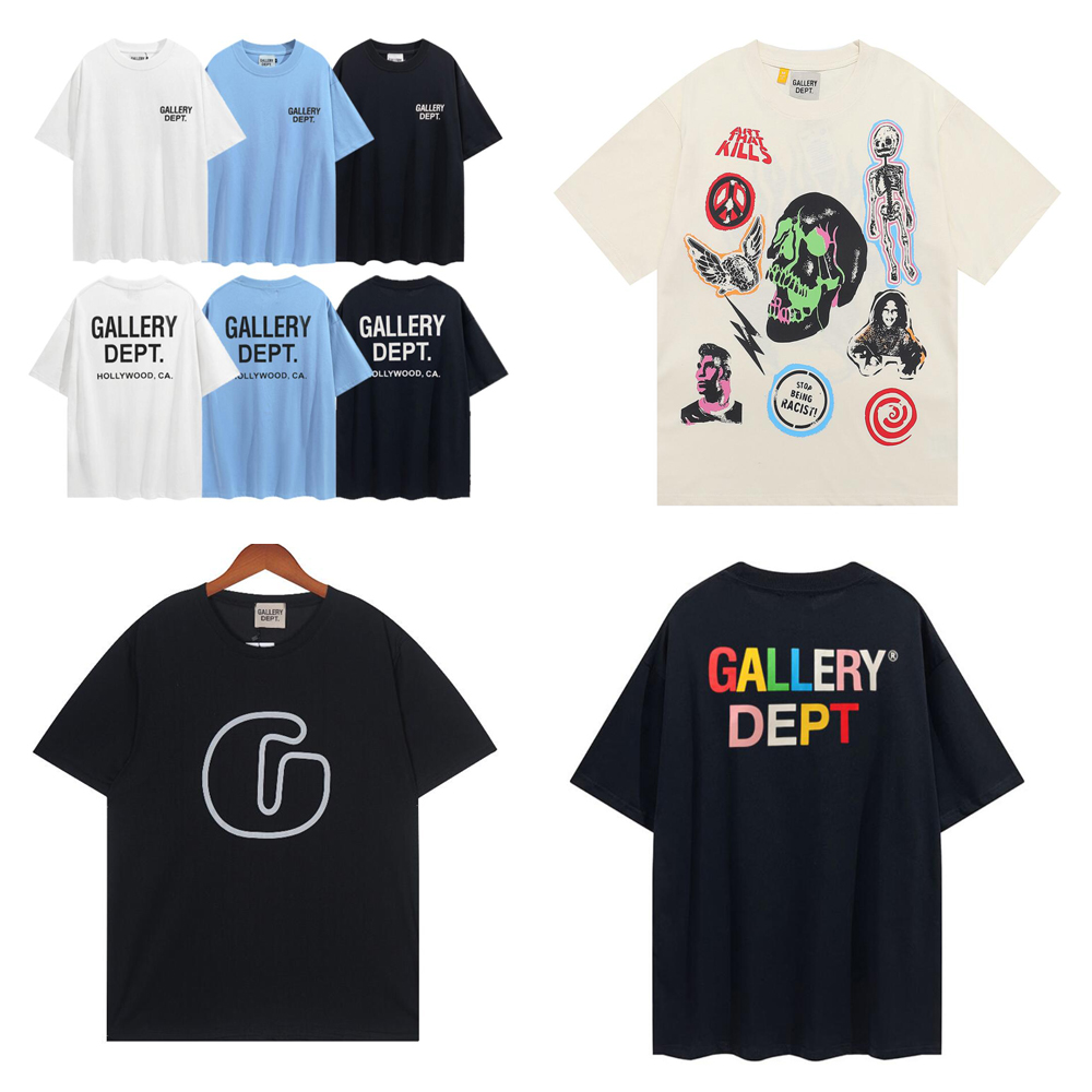 Dupe GALLERY DEPT New Classic Letter Slogan LOGO Print Round Neck Cotton Short Sleeve T-Shirt Black White blue for men women Polos, Ykz 1
Dupe GALLERY DEPT New Classic Letter Slogan LOGO Print Round Neck Cotton Short Sleeve T-Shirt Black White blue for men women Polos, Ykz 1