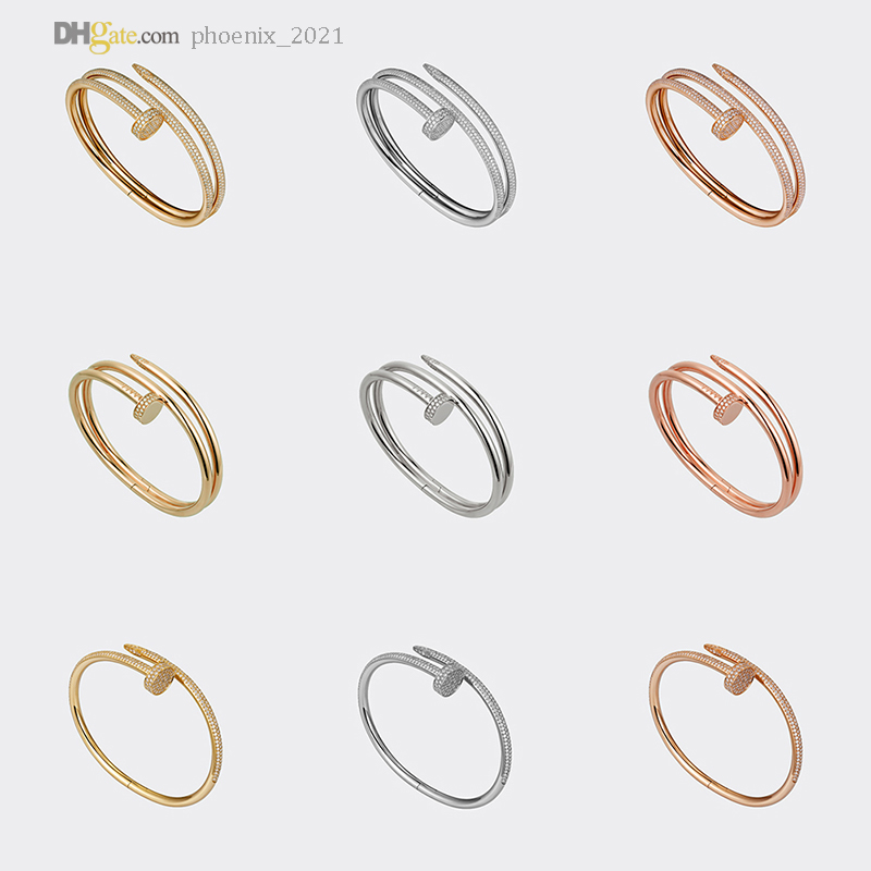 Nail Bracelets Women Designer Bracelet Mens Bangle Diamond-Pave 2.0 Luxury Jewelry Titanium Steel Gold-Plated Never Fade Not Allergic Gold/Silver/Rose 21621802
Nail Bracelets Women Designer Bracelet Mens Bangle Diamond-Pave 2.0 Luxury Jewelry Titanium Steel Gold-Plated Never Fade Not Allergic Gold/Silver/Rose 21621802