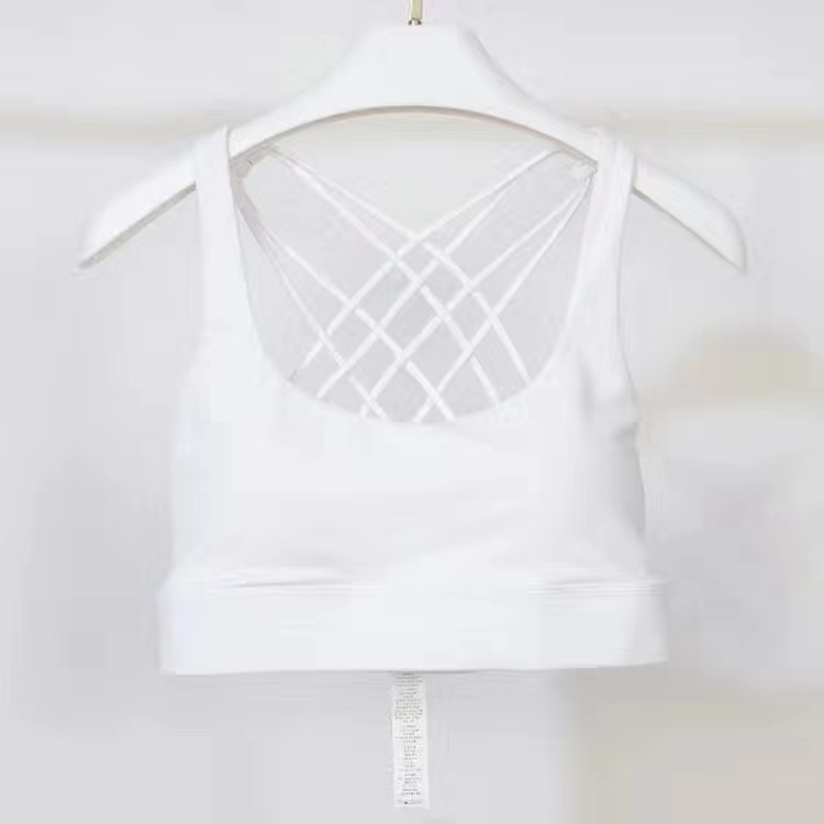 Yoga LL Shockproof Cross Straps Bra Outfit Running Gym Sport Tank Top Women Widen Hem Push Up Workout Fitness Undershirt Women Crop Tops 58BI, White
Yoga LL Shockproof Cross Straps Bra Outfit Running Gym Sport Tank Top Women Widen Hem Push Up Workout Fitness Undershirt Women Crop Tops 58BI, White