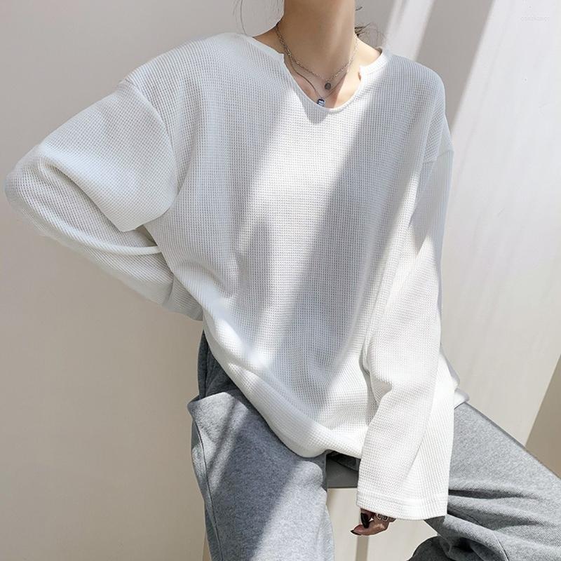 Women' T Shirts Autumn Waffle Plaid V Neck Long Sleeve Women Tshirts Loose Oversize Fashion White Black Top Breathable Streetwear
Women' T Shirts Autumn Waffle Plaid V Neck Long Sleeve Women Tshirts Loose Oversize Fashion White Black Top Breathable Streetwear