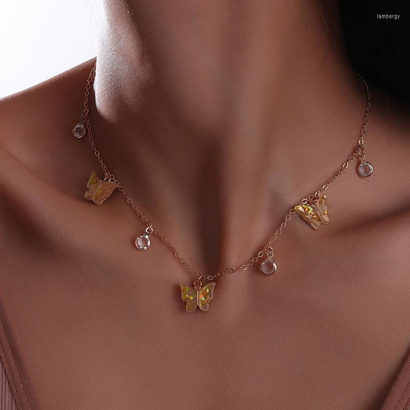 Choker Fashion Bling Crystal Simple Chain Necklace For Women Gold Color Resin Butterfly Pendant Party Jewelry
Choker Fashion Bling Crystal Simple Chain Necklace For Women Gold Color Resin Butterfly Pendant Party Jewelry