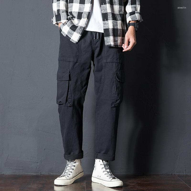 Men' Pants 2022 Men Cotton Cargo Straight Casual For Solid Big Pockets Loose Long Trouser Elastic Harem Male T36, Black
Men' Pants 2022 Men Cotton Cargo Straight Casual For Solid Big Pockets Loose Long Trouser Elastic Harem Male T36, Black