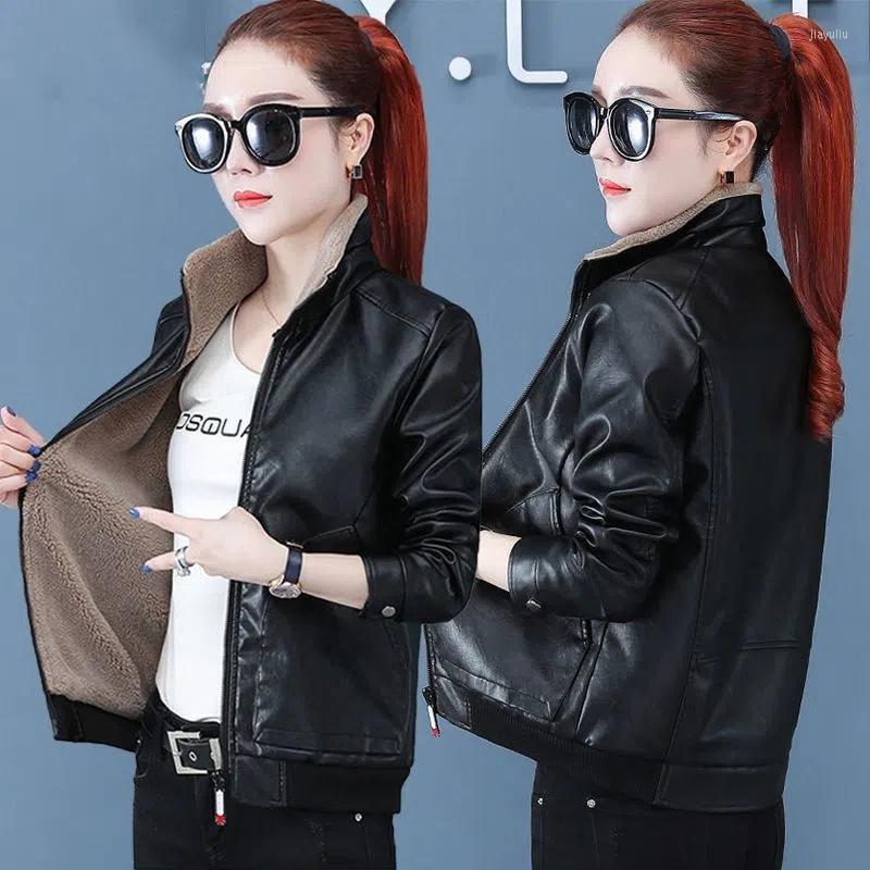 Women's Leather Women Jackets 2022Autumn Winter Faux Jacket Thicken Slim Waterproof Windproof Basic Coats Short Female Outerwear Top, Black no velvet
Women's Leather Women Jackets 2022Autumn Winter Faux Jacket Thicken Slim Waterproof Windproof Basic Coats Short Female Outerwear Top, Black no velvet
