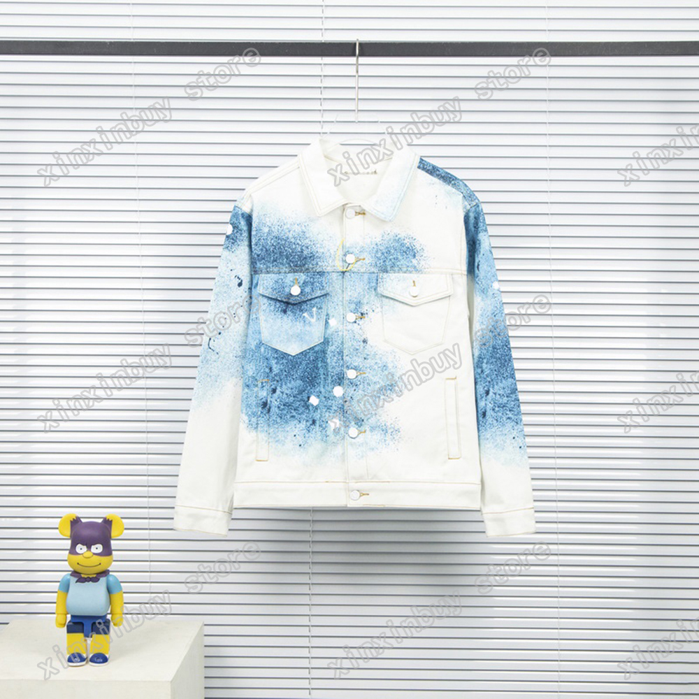 xinxinbuy Men designer Coat Jacket Denim starry sky gradient print cotton long sleeve women gray Black white M-2XL, 02
xinxinbuy Men designer Coat Jacket Denim starry sky gradient print cotton long sleeve women gray Black white M-2XL, 02
