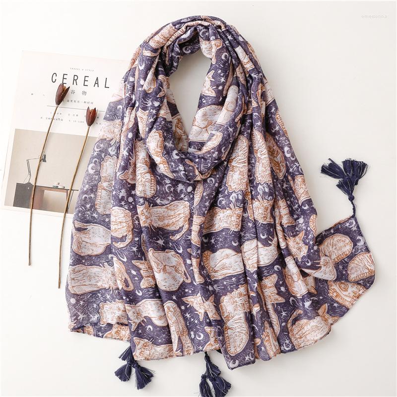 Scarves Scarf Simple Fashion Purple Cartoon Animal Cotton Handle Braid Beard Beach Shawl Silk Lady
Scarves Scarf Simple Fashion Purple Cartoon Animal Cotton Handle Braid Beard Beach Shawl Silk Lady