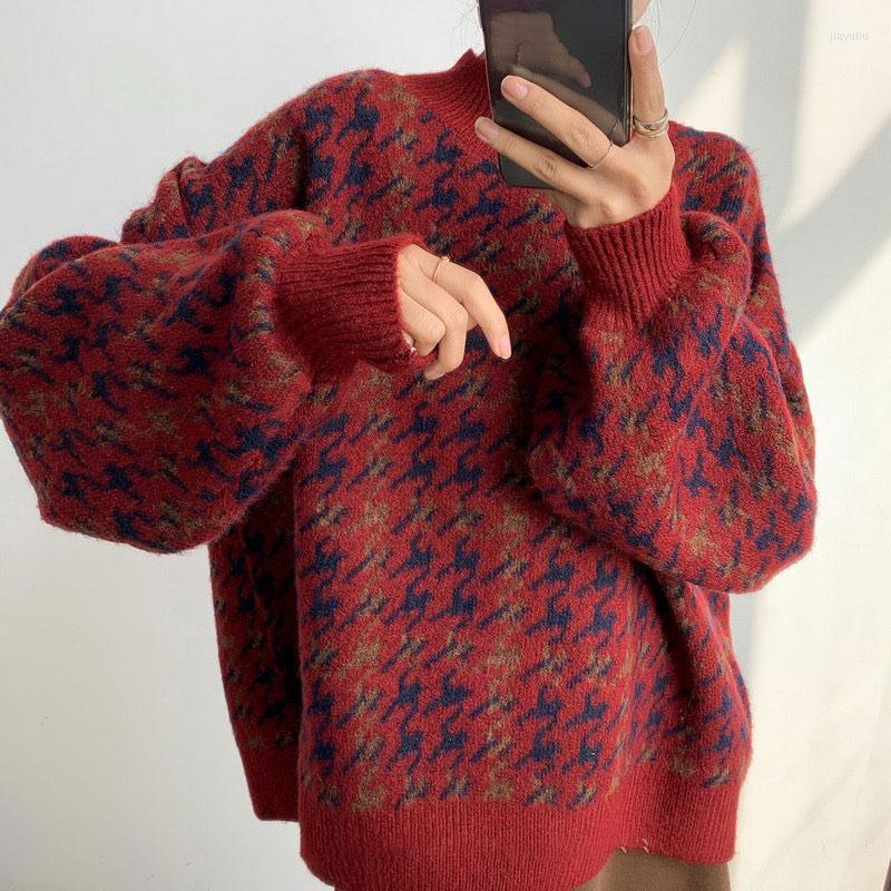 Women's Sweaters Loose Lantern Sleeve Women's Sweater Houndstooth O-neck Autumn Winter Knitted Pullover Female 2022 Streetwear Lady Coat, Hfa9078-vg
Women's Sweaters Loose Lantern Sleeve Women's Sweater Houndstooth O-neck Autumn Winter Knitted Pullover Female 2022 Streetwear Lady Coat, Hfa9078-vg
