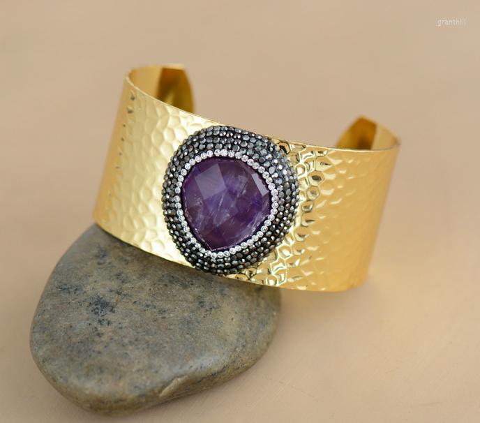 Cuff Luxury Bracelet Gold Color Paved Crystal Natural Stones Women Fashion Designer Bangle Jewelry Dropship
Cuff Luxury Bracelet Gold Color Paved Crystal Natural Stones Women Fashion Designer Bangle Jewelry Dropship