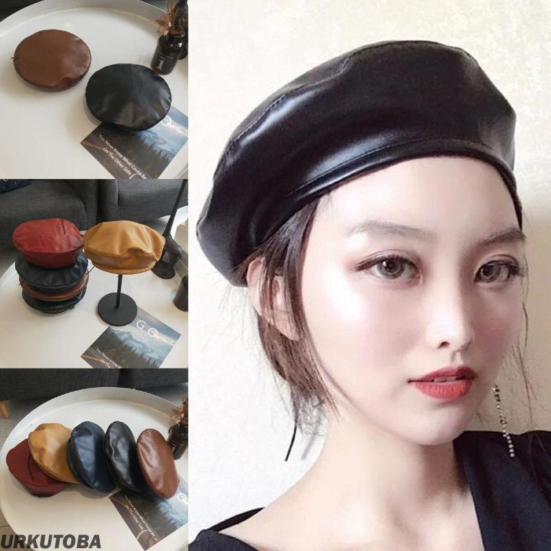Berets Brand Fashion Lady Womens Leather Beret Hat French PU Caps Painter Hats, Black
Berets Brand Fashion Lady Womens Leather Beret Hat French PU Caps Painter Hats, Black