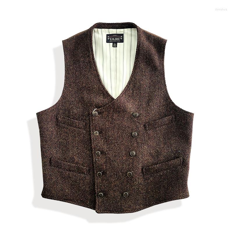 Men' Vests Men' Tweed Wool Vest Double-Breasted Slim Fit Red Brown Classic Gentlemen Elegant Wear Vintage Suit Waistcoat Designer, Auburn
Men' Vests Men' Tweed Wool Vest Double-Breasted Slim Fit Red Brown Classic Gentlemen Elegant Wear Vintage Suit Waistcoat Designer, Auburn