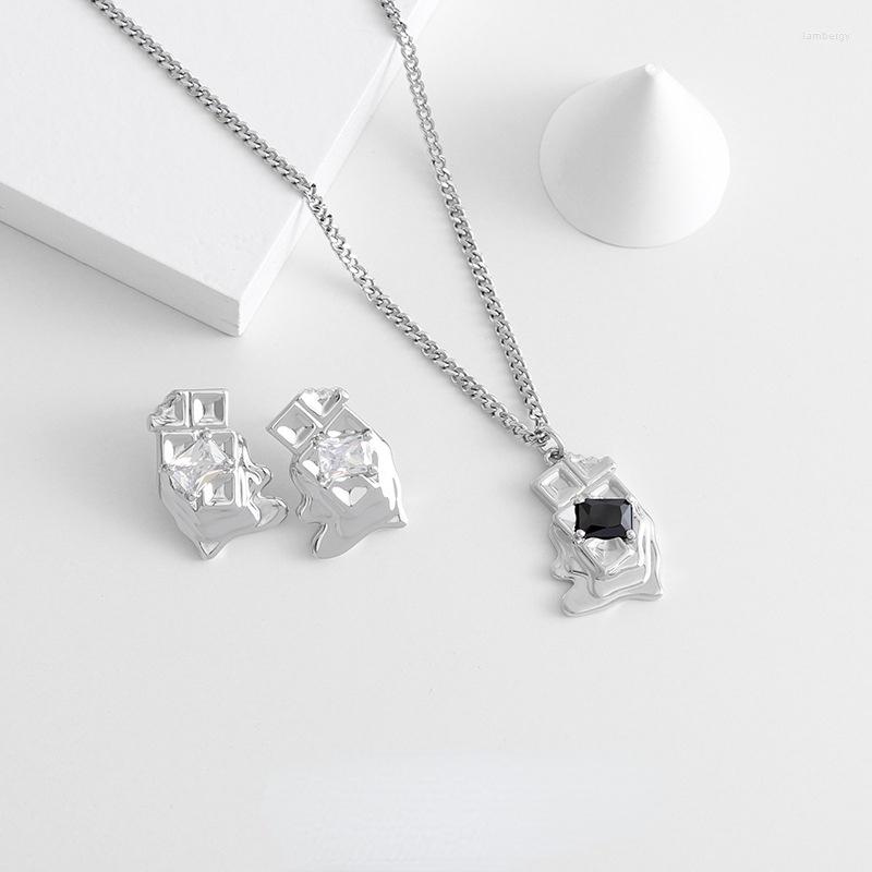 Choker Zircon Necklace European Hip Hop Metal Minimalist Ins Pendant