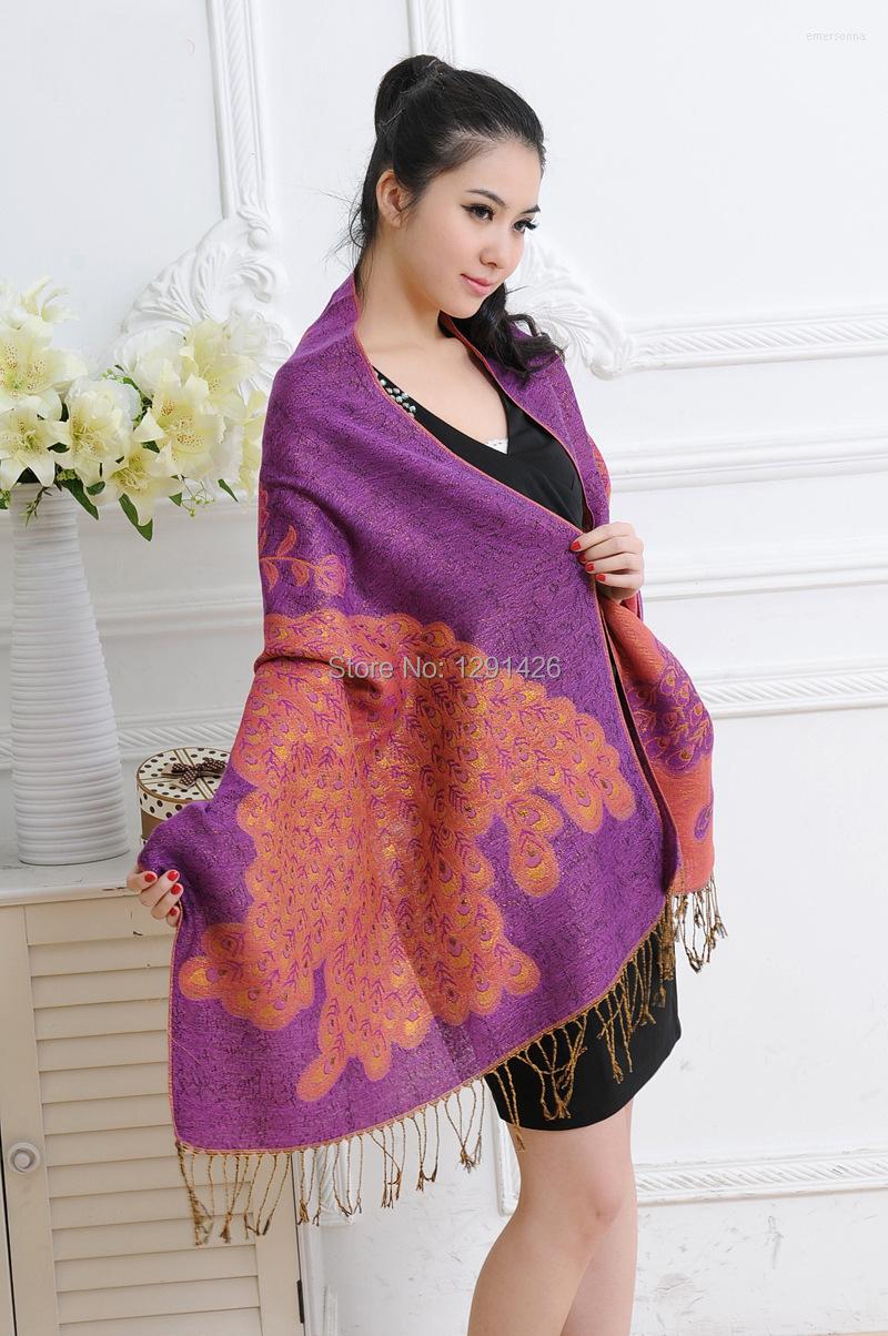 Scarves Purple Women's Autumn Winter Fashion Double-Faces Silk Pashmina Peacock Shawl Scarf Wrap SY005
Scarves Purple Women's Autumn Winter Fashion Double-Faces Silk Pashmina Peacock Shawl Scarf Wrap SY005