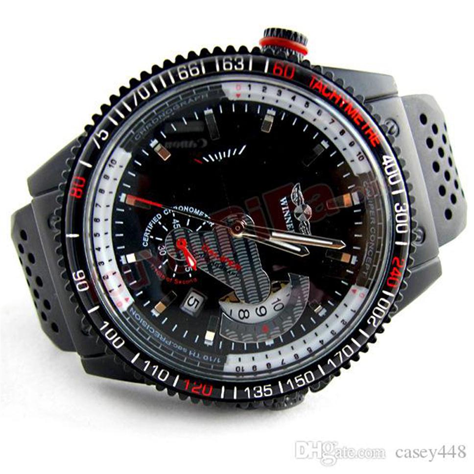 Fashion Men Brand Winner skeleton watch black silicone calendar second disc mechanical watch relojes de hombre288S
Fashion Men Brand Winner skeleton watch black silicone calendar second disc mechanical watch relojes de hombre288S