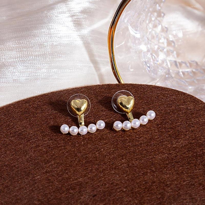 Stud Earrings Trendy Pair Of Ear Studs Gold Color Heart Imitation Pearls Fashion Individual Women Jewelry Girlfriend's Festival Gift
Stud Earrings Trendy Pair Of Ear Studs Gold Color Heart Imitation Pearls Fashion Individual Women Jewelry Girlfriend's Festival Gift
