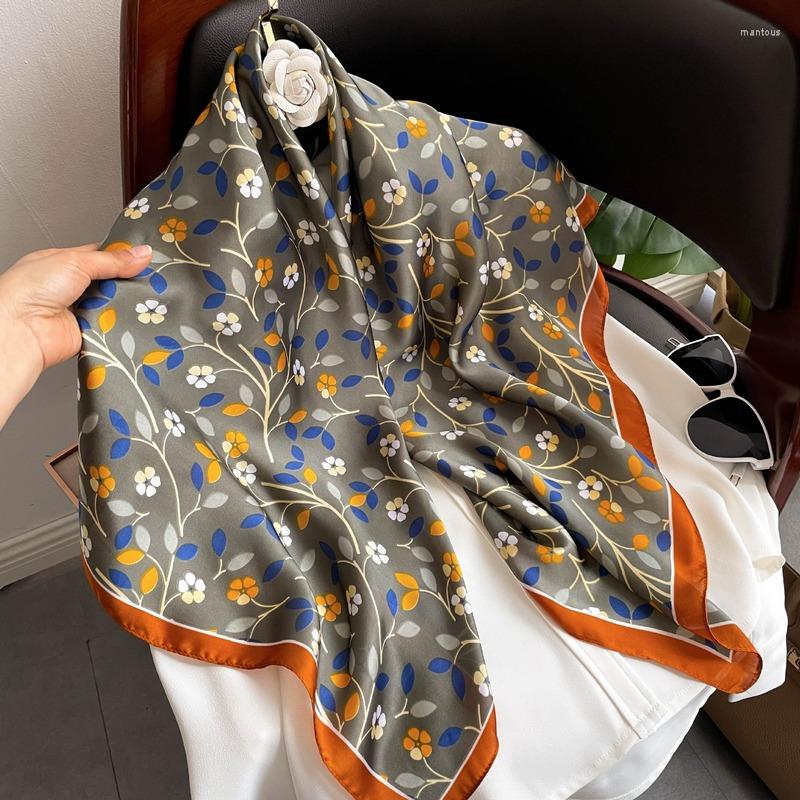 Scarves The Ins Scarf 90 90cm Square Silk Luxury Print Skinny Female Sunscreen Literature Art Foulard Hair Hijab Soft Satin
Scarves The Ins Scarf 90 90cm Square Silk Luxury Print Skinny Female Sunscreen Literature Art Foulard Hair Hijab Soft Satin