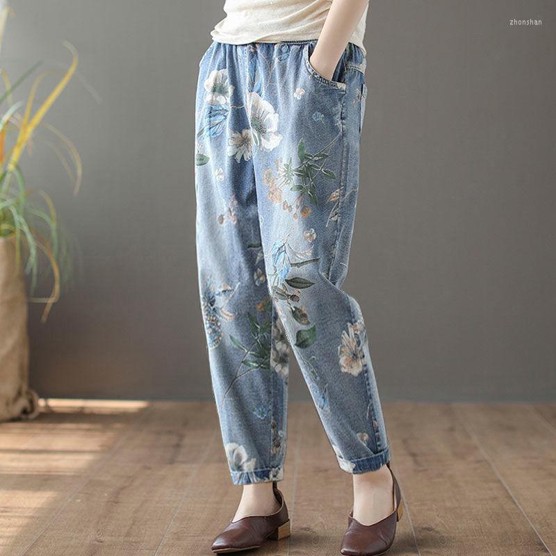 Women's Jeans High Waist Woman Vintage Floral Printed Trousers Women Casual Loose Denim Harem Pant Female Calf-length Baggy Pants, Capris
Women's Jeans High Waist Woman Vintage Floral Printed Trousers Women Casual Loose Denim Harem Pant Female Calf-length Baggy Pants, Capris