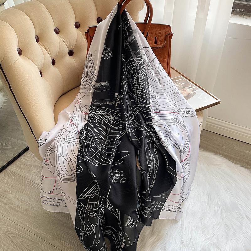 Scarves Silk Shawls 180 90cm Women's Headscarf Long Large Foulard Wraps Hijab Headbands Women Scarf Female Echarpe Beach Stoles
Scarves Silk Shawls 180 90cm Women's Headscarf Long Large Foulard Wraps Hijab Headbands Women Scarf Female Echarpe Beach Stoles