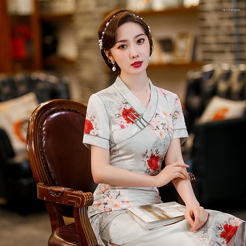 Ethnic Clothing Traditional Chinese Style Ladies Cheongsam Exquisite Print Women Qipao Sexy Evening Party Dress Slim Plus Size Daily Robe
Ethnic Clothing Traditional Chinese Style Ladies Cheongsam Exquisite Print Women Qipao Sexy Evening Party Dress Slim Plus Size Daily Robe