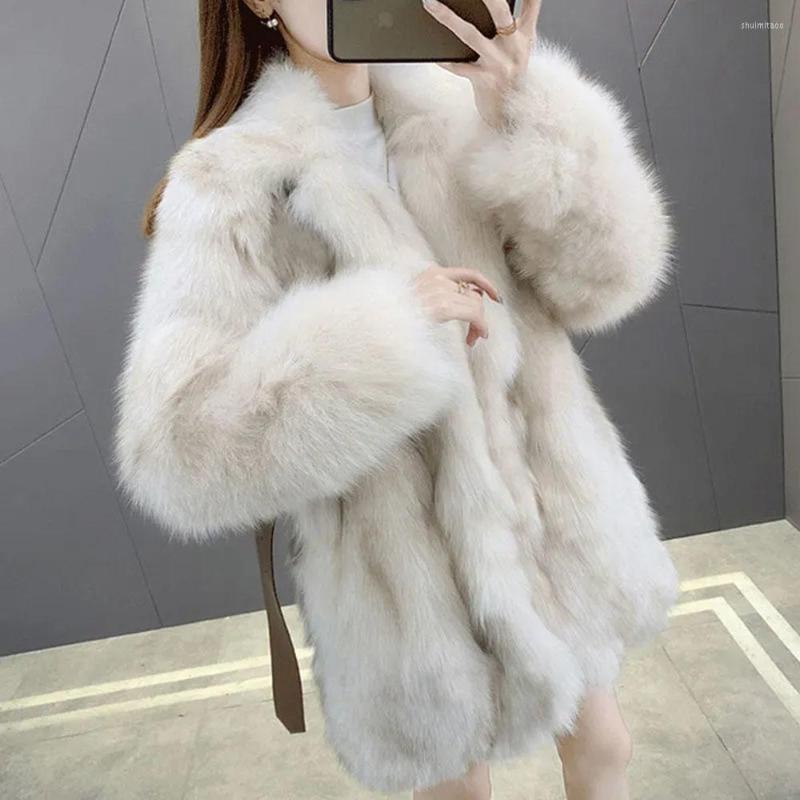 Women' Fur Autumn And Winter Faux Coat Women' Mid-length Thicken Warm 2022 Fashion Plush High Quality Solid Color Jackets, White
Women' Fur Autumn And Winter Faux Coat Women' Mid-length Thicken Warm 2022 Fashion Plush High Quality Solid Color Jackets, White