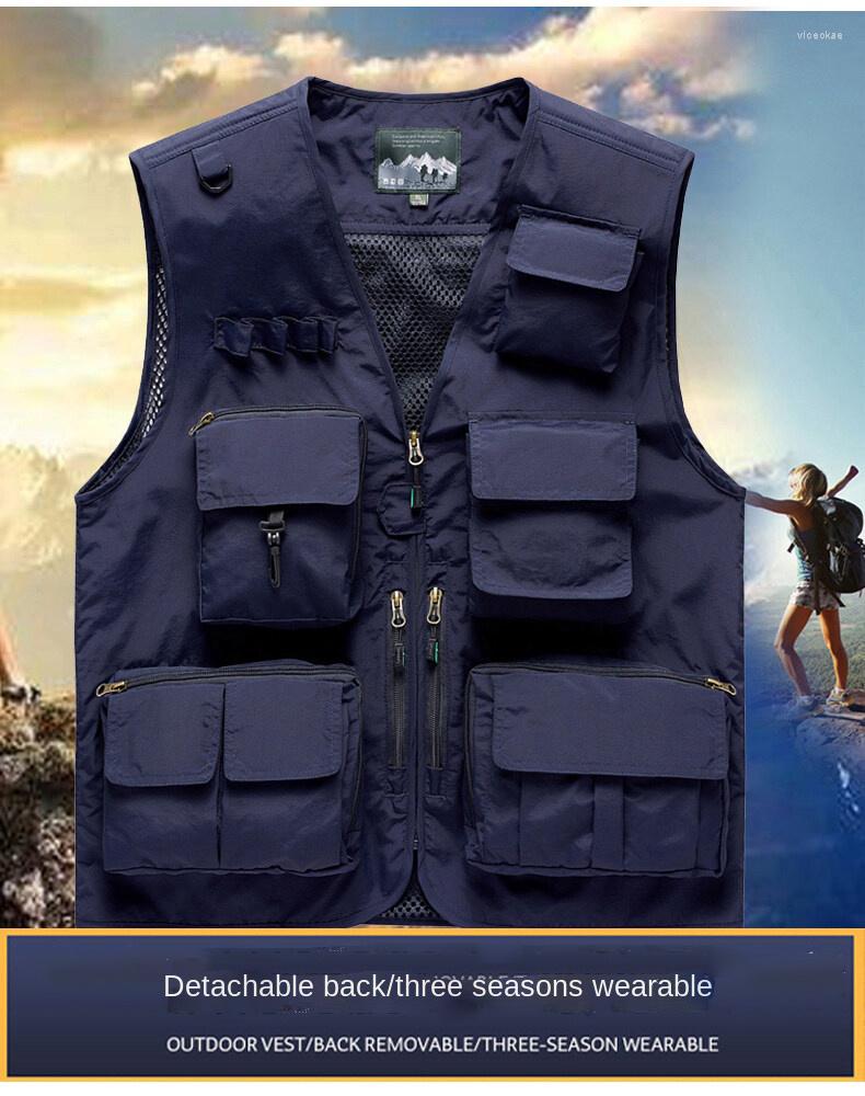 Men' Vests HEDUO Men Fishing Vest Jacket Mesh VesMulti-Pocket Outdoor Quick-drying Multi Pocket Detachable Back, Picture shown
Men' Vests HEDUO Men Fishing Vest Jacket Mesh VesMulti-Pocket Outdoor Quick-drying Multi Pocket Detachable Back, Picture shown