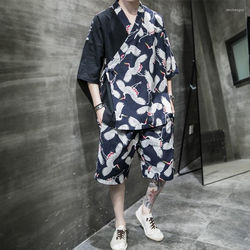 Ethnic Clothing Traditional Chinese For Men Tang Suit Japanese Print Linen Asian Streetwear Kimono Pants Oriental Style FF2746
Ethnic Clothing Traditional Chinese For Men Tang Suit Japanese Print Linen Asian Streetwear Kimono Pants Oriental Style FF2746