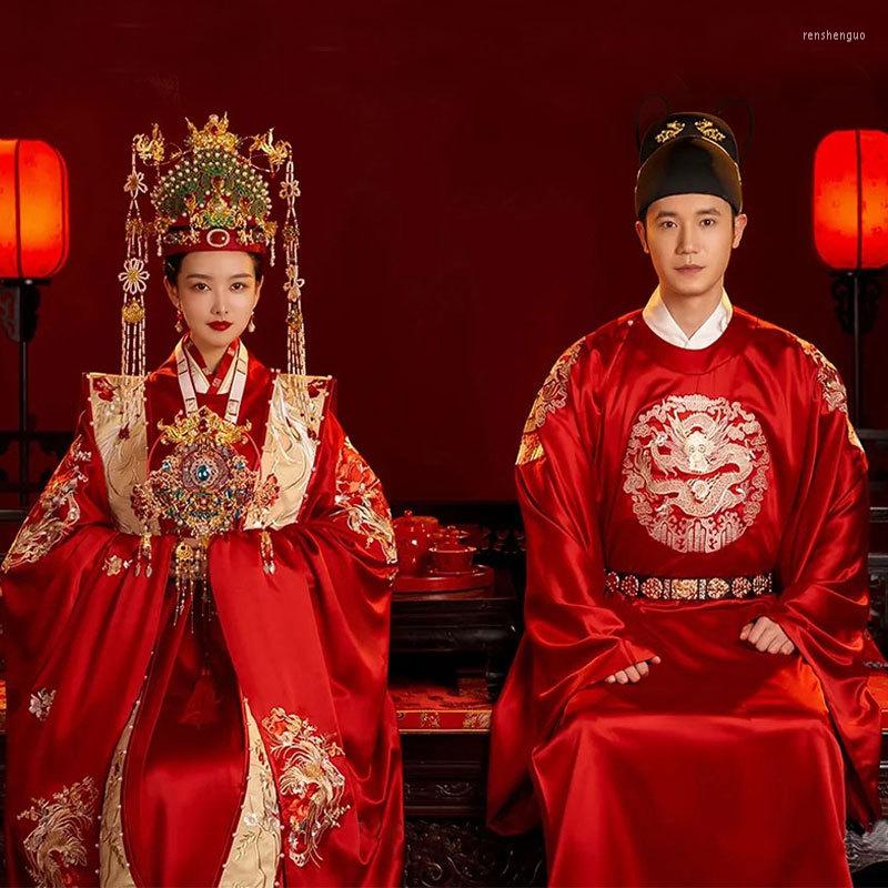Ethnic Clothing Chinese Style Marriage Set Costume Oriental Toast Vintage Lovers Wedding Dress Dragon And Phoenix Embroidery Cheongsam
Ethnic Clothing Chinese Style Marriage Set Costume Oriental Toast Vintage Lovers Wedding Dress Dragon And Phoenix Embroidery Cheongsam